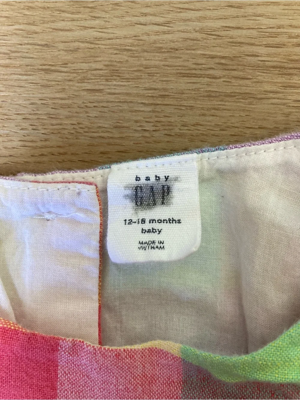 Baby GAP Colorful Gingham Linen Dress